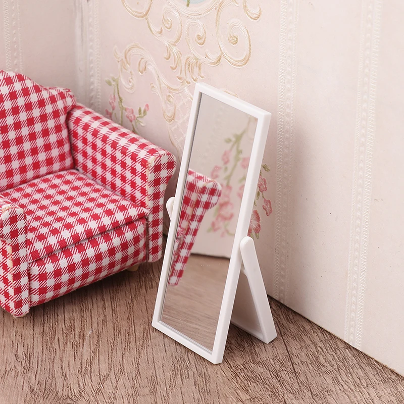 1:12 Dollhouse Simulation Full Length Mirror Dollhouse Miniature Furniture Decoration Dolls House Accessories For Kids Toy