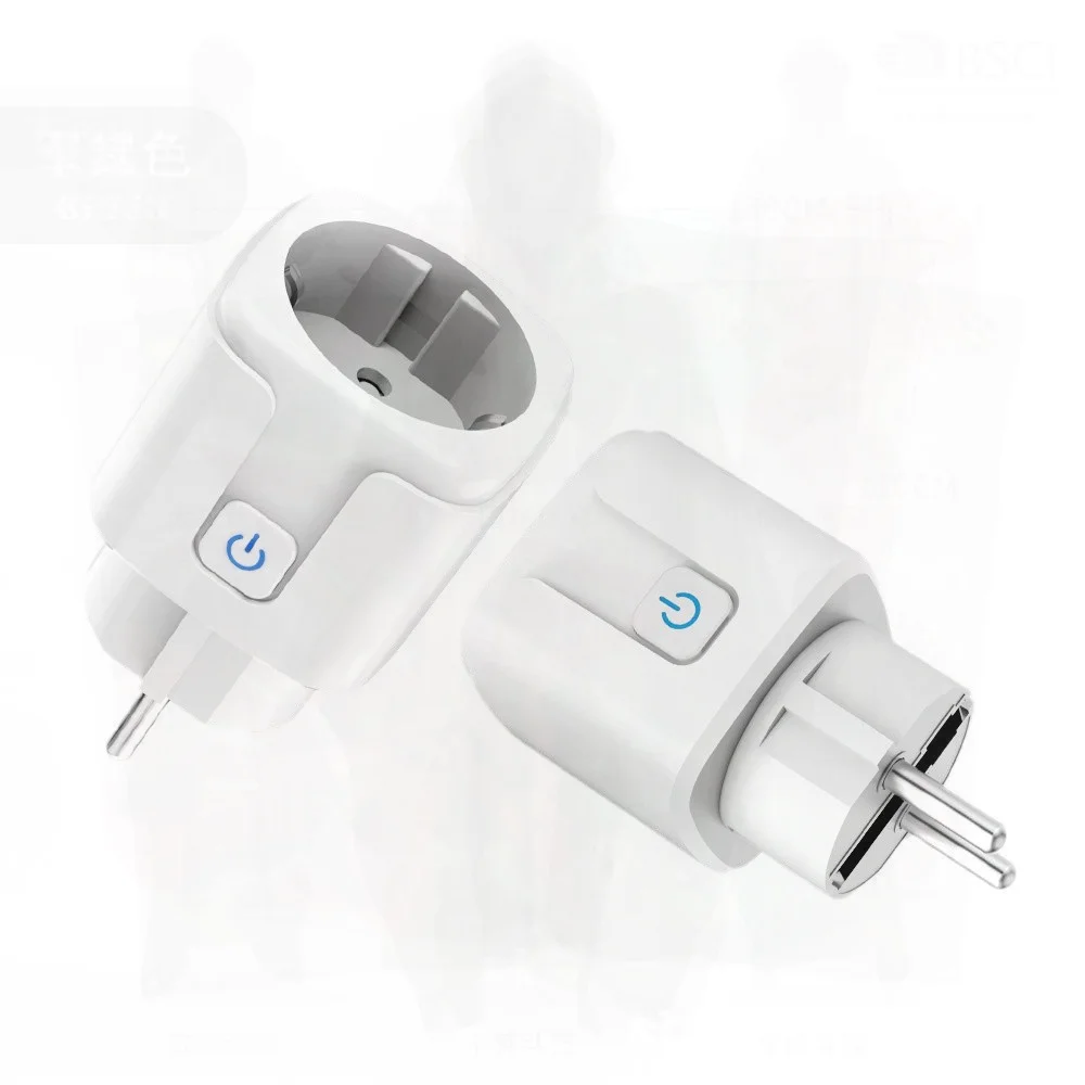 

Tuya Zigbee Smart Socket European Plug with Voice Control And Relay 16A Metering - Home Automation Wall Outlet