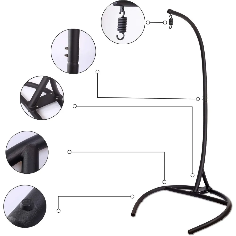 Подвесная подставка для стула (только подставка), подставка для кресла для гамака для дома и улицы, тяжелая весовая емкость 330 фунта