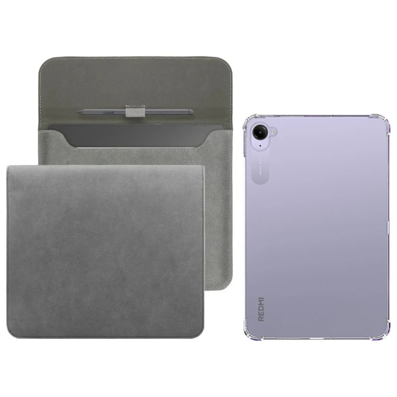 

2-IN-1 For Xiaomi Pad Mini / Redmi KPad K Pad 8.8 inch Clear TPU Shockproof Back Cover Case + Slim Tablet Storage Sleeve Bag
