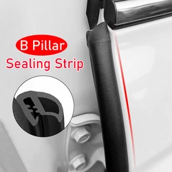 Car Door Edge Weatherstrip Rubber Sealing Strip B Pillar Noise Insulation Protector Auto Sealant Accessories Decoration Strips