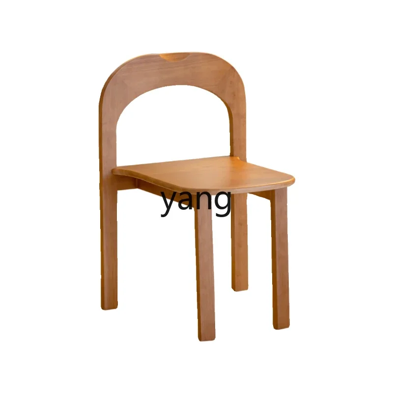 

ZL dining chair solid wood chair simple modern stackable stool medieval dining table and chair