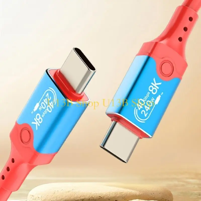 U13B USB4 Cable 40Gbps High Speed Data Transfer 240W USB C to USB C Cable Charging