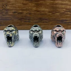 Ape Angry orangutan EDC Brass Knife Beads Cartoon Animal Pendants DIY Woven Umbrella Rope Lanyard Charms Paracord Accessories