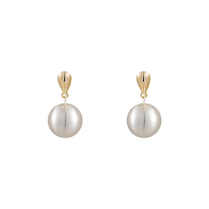 New Fashionable Four Seasons Cold Wind Copper Multi Color Geometric Brushed Ball Earrings for Women's Daily Wear Jewelry 2024 image 6