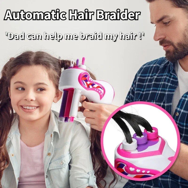 Tresseur de cheveux électrique automatique, machine à tisser les cheveux bricolage, torsion ogo Roll, outils de coiffage de tressage torsadé, cadeau pour fille