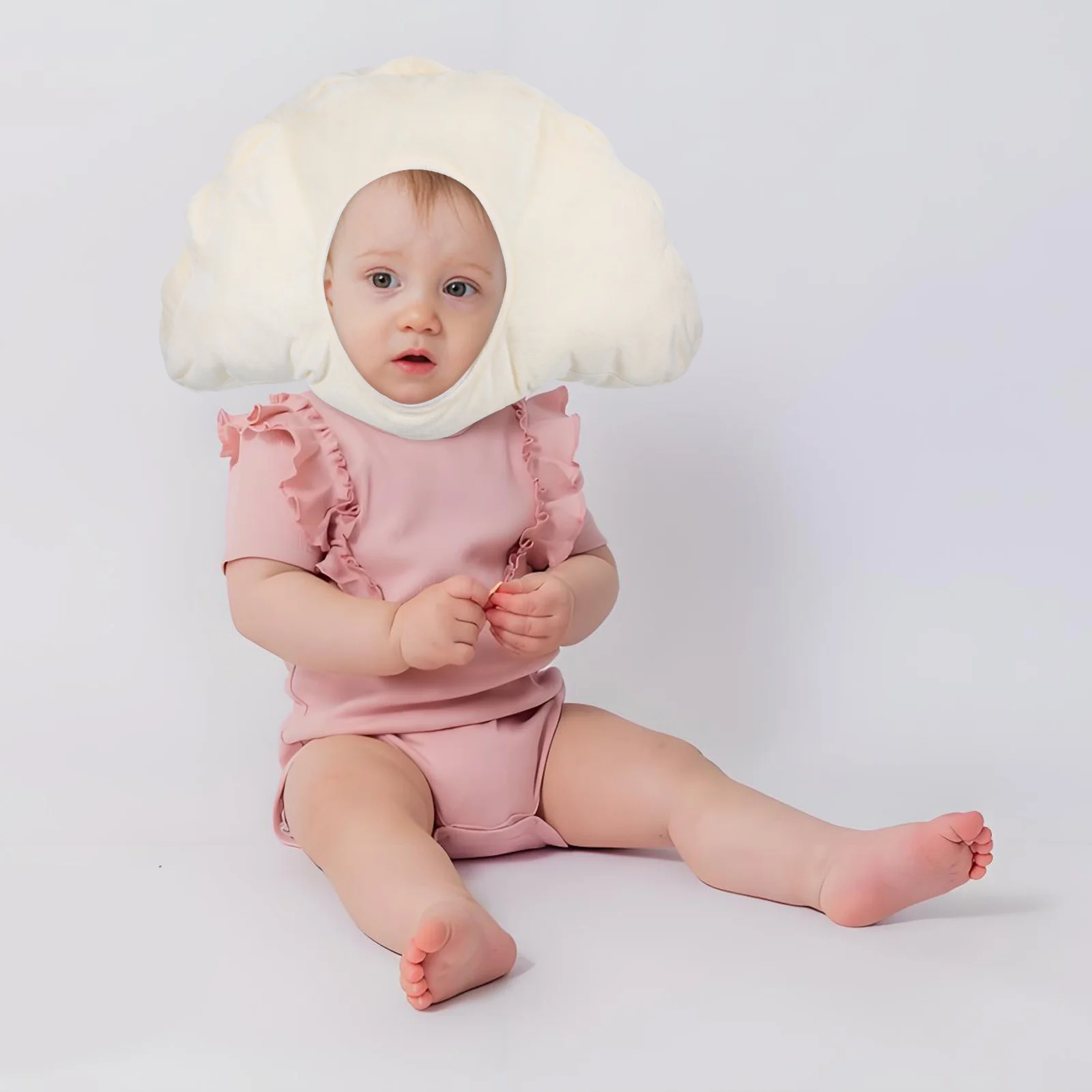 

1Pcs Dumpling Shape Party Hat Comfortable Wear for Birthday Halloween Fun Event Men Women Cosplay Headgear Beige Party Supplies