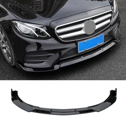 Front Bumper Spoiler Lip Lower Body Kit Diffuser Splitter Tuning Guard For Mercedes Benz E Class W213 2016-2020 2021-2023 ABS