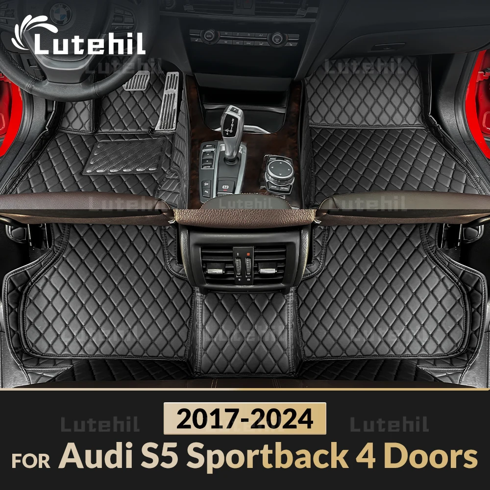 Car Floor Mats For Audi S5 Sportback 4 Doors 2017-2024 23 22 21 20 19 18 Custom Foot Pads Carpet Cover Interior Accessories