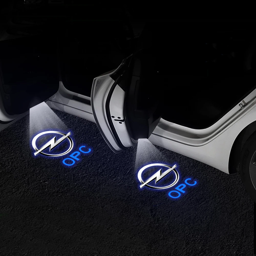 2PCS Car Door Wireless HD Welcome Light Led Projector Lamp For Opel OPC Astra G H J K F Corsa D Zafira B Insignia GTC Adam Mokka view 5
