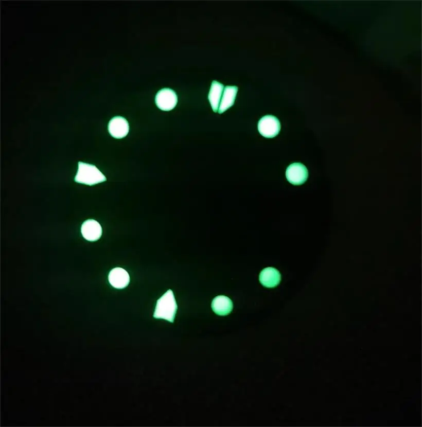 28.5mm green luminous watch dial suitable for NH35 NH35A mechanical movement 3 o'clock crown 3.8 o'clock dial watch accessories