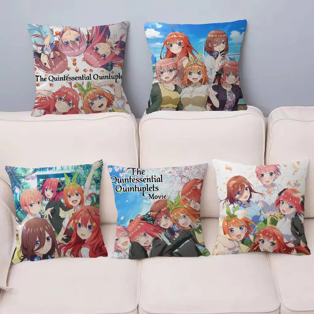 

Anime The Quintessential Quintuplets Pillow Cushion Cover Pillowcase Living Room Sofa Home Decor Customized