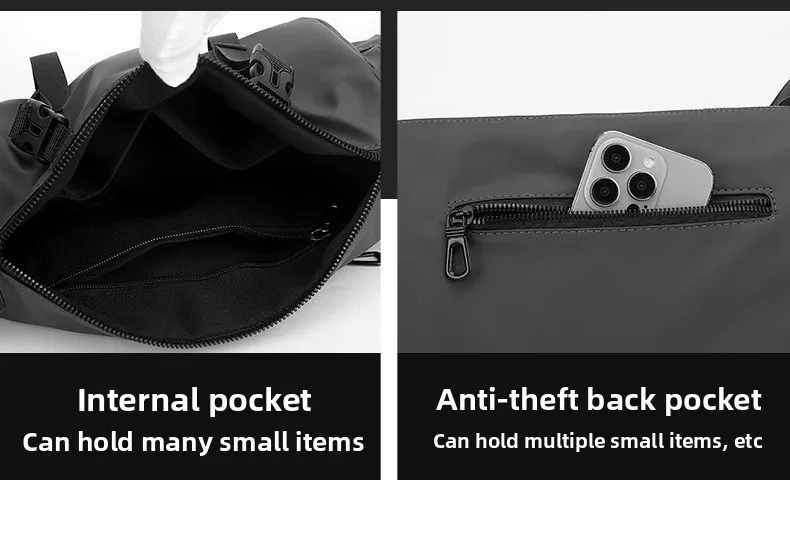 New Casual Men's Crossbody Bag, Large-capacity Outdoor Sports and Fitness Bag, Fashionable and Versatile Single-shoulder Bag