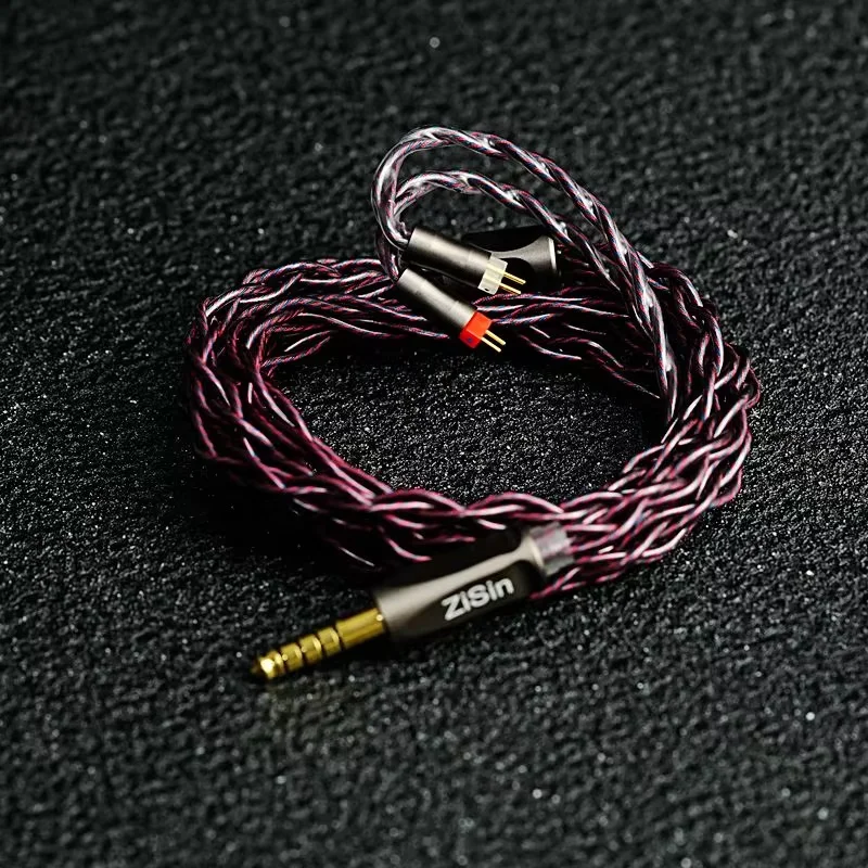 ZiSin-38 4-Core Litz HIFI Earphone Upgrade Cable With 3.5/2.5/4.4mm MMCX/QDC/TFZ 0.78 2Pin For DOME GK200 FuDu Variations