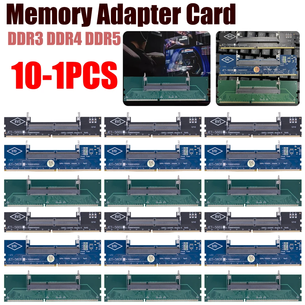 

10-1 шт. DDR3 DDR4 SO-DIMM к ПК DIMM разъем карты ноутбука к настольному компьютеру адаптер памяти карта памяти RAM разъем адаптер