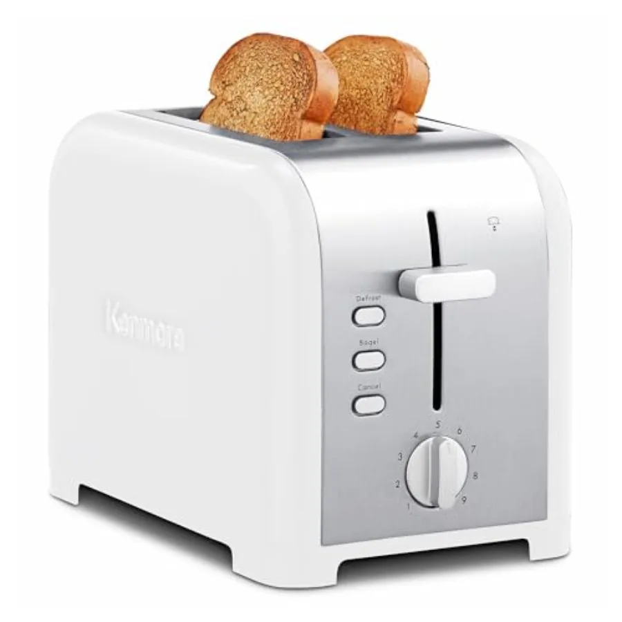 

Kenmore 2-Slice Toaster Extra Wide Slots Bagel and Defrost Functions 9 Browning Levels Removable Crumb Tray for Bread Toast Eng