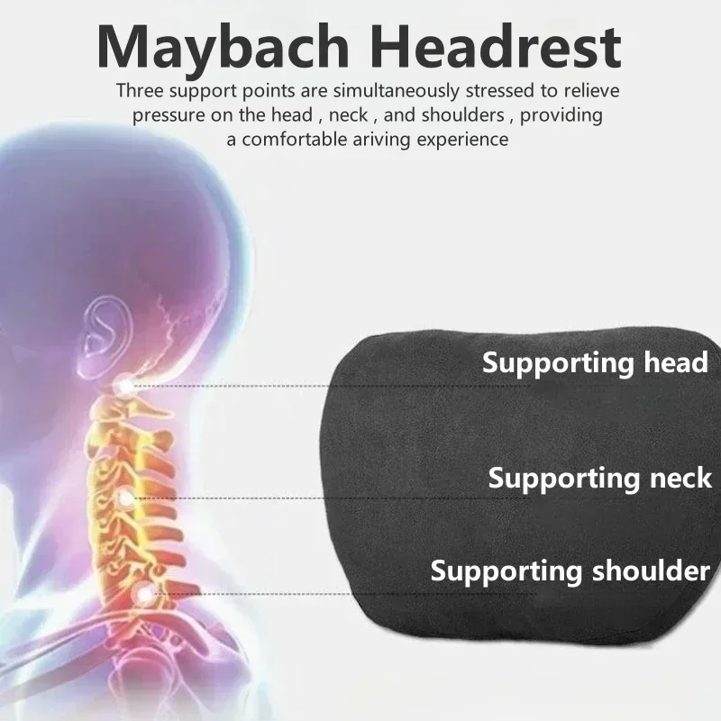 Top Quality Car Headrest Neck Support Seat / Maybach Design S Class Soft Universal Adjustable Car Pillow Neck Rest Cushion