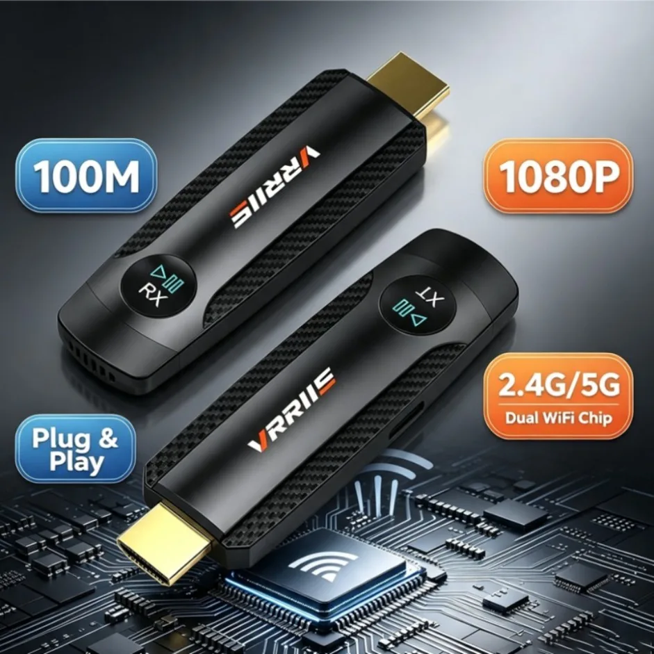 100M HDMI‑Compatible Extender Wireless Video Transmitter Receiver Display Adapter Cable Screen Mirror For Camera PC To TV