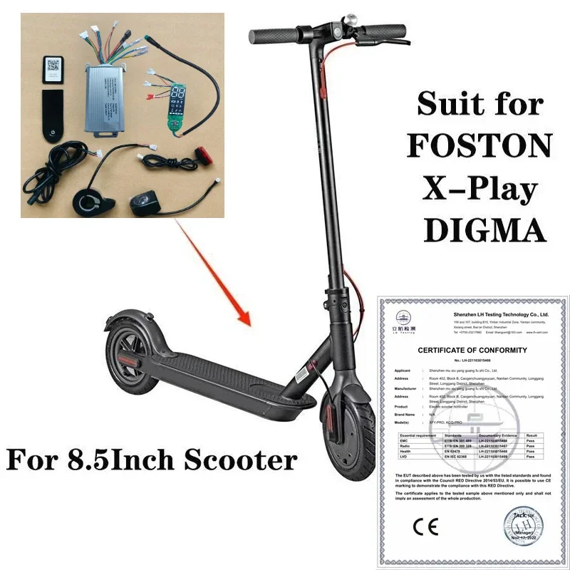 350W 36V 15A FOSTON X-Play DIGMA  Scooter Controller Motherboard Bluetooth with Tuya APP for 8.5inch Scooter Max Speed 30 Km/h