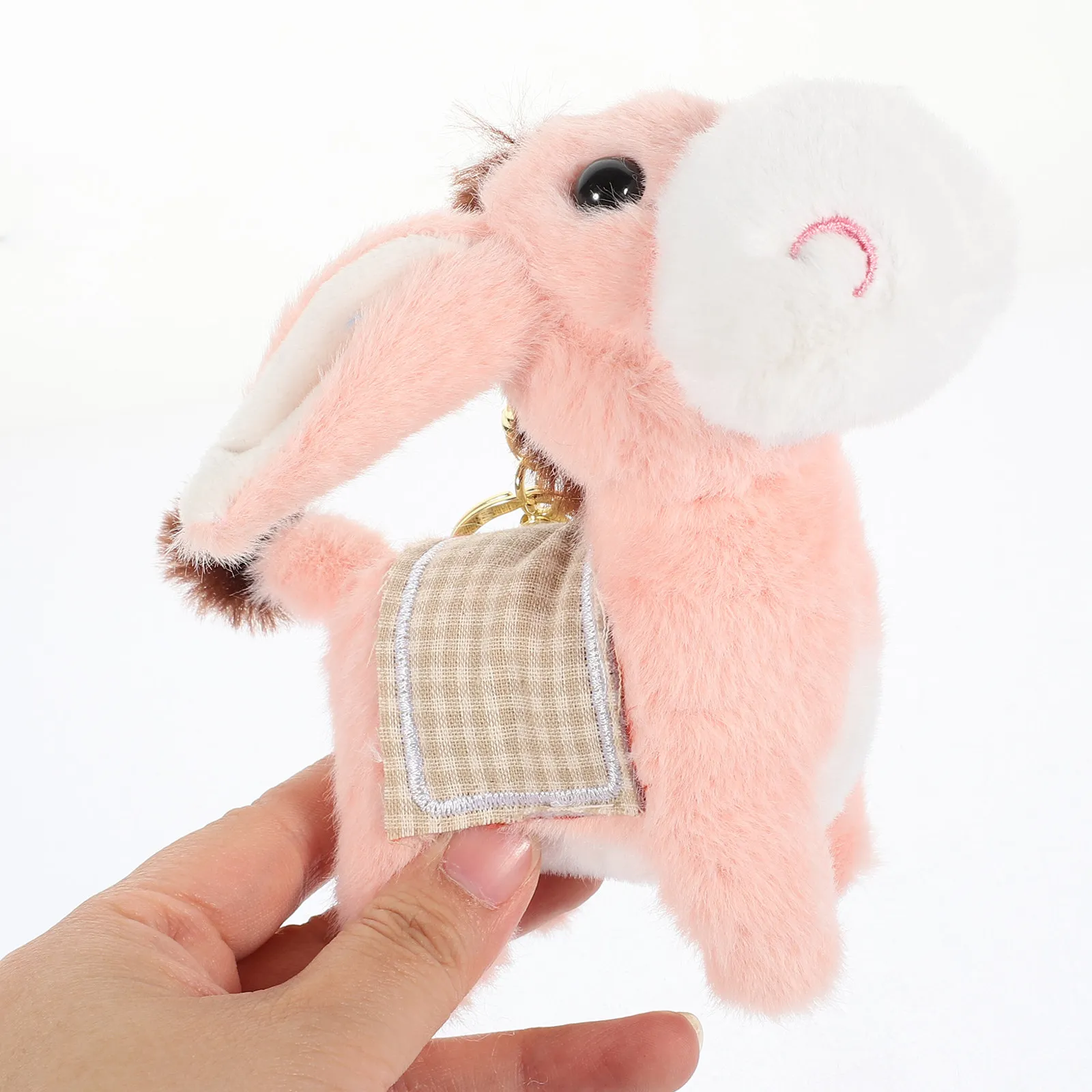 

Lovely Stuffed Donkey Key Ring Cartoon Pendant Soft Cotton Key Ornament Backpack Hanging Decoration Gift for Girls Ladies