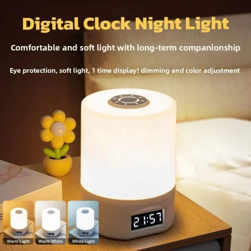 Lâmpada de mesa led regulável com economia de energia, controle de toque, controle remoto, luz noturna, carregamento usb, três cores, lâmpada de cabeceira, leitura