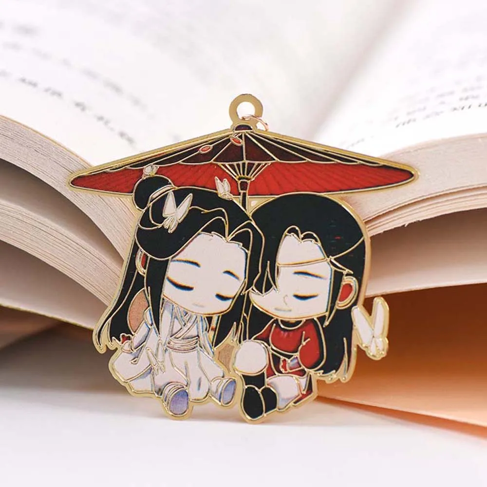 Vintage Lan Wangji grand maître de démoniaque pendentif en métal Wei Wuxian étudiant cadeau signet Mo Dao Zu Shi livre marqueurs papeterie