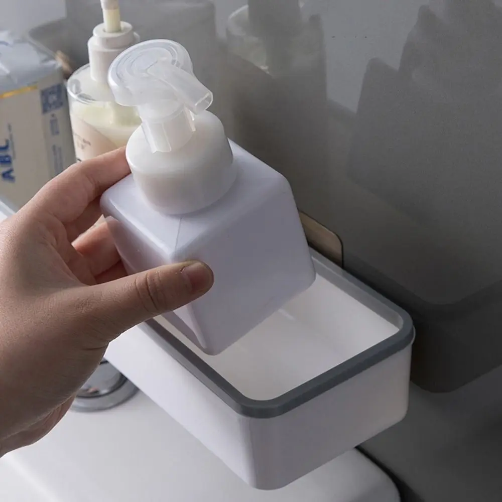 

Настенный шкафчик для хранения над унитазом без сверления, экономящий место, пластиковая полка без перфорации для установки над унитазом