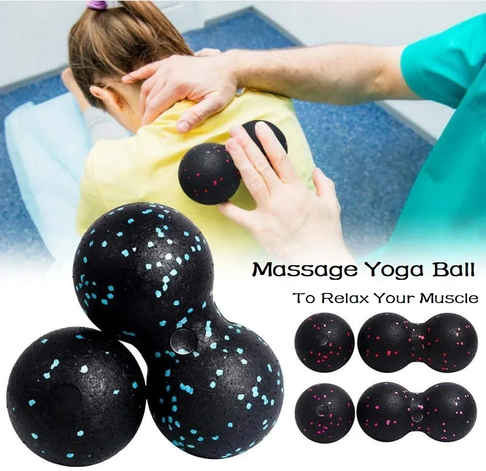 EPP Fitness Peanut Massage Ball Set Lacrosse Ball for Shoulder Back Legs Rehabilitation Therapy Training Foot Massager Neck