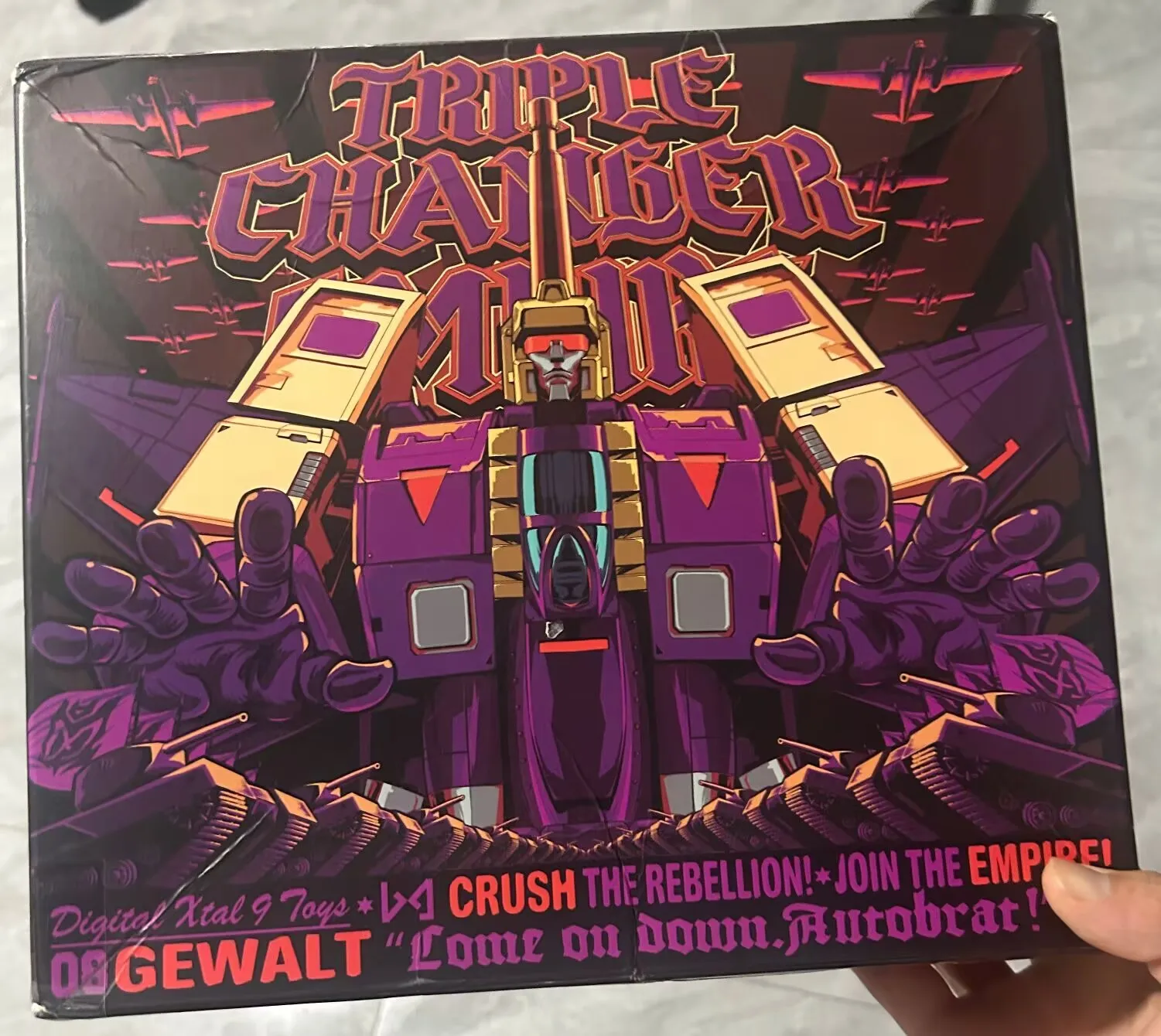 Transformação g1 dx9 d08 ganalt 3.0 mp escala blitzwing três mudanças modelo de tanque de aeronave brinquedos de figura de ação com caixa