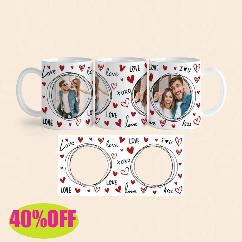 

Personalized Photo Mug Valentines Day Custom Couple Mug Anniversary Wedding Coffee Gift for Husband Boyfriend Wife Girlfriend