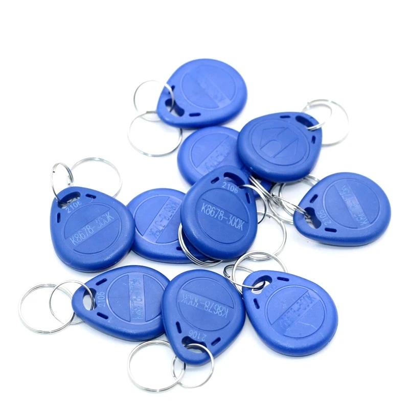 ID Writable Copy RFID Card Blue Keyfob Token Tag K8678 125Khz For Access Control Duplicator 250khz 375khz 500khz 5Pcs