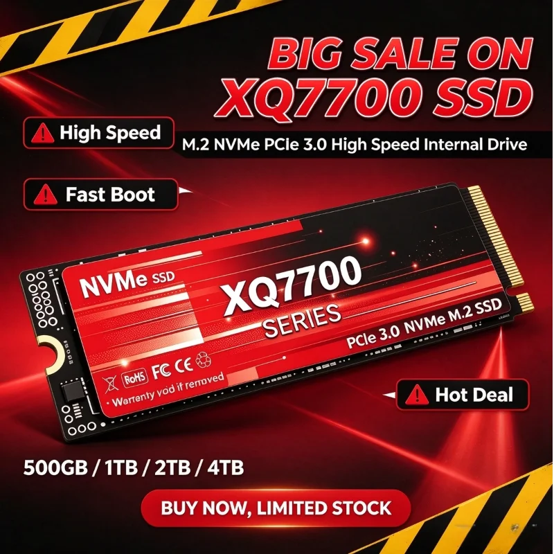 Brand New XQ7700 NVMe SSD M.2 PCIe3.0 Hard Disk 500GB 1TB 2TB 4TB High Performance Solid State Disk Fast Backup for Desktop PC