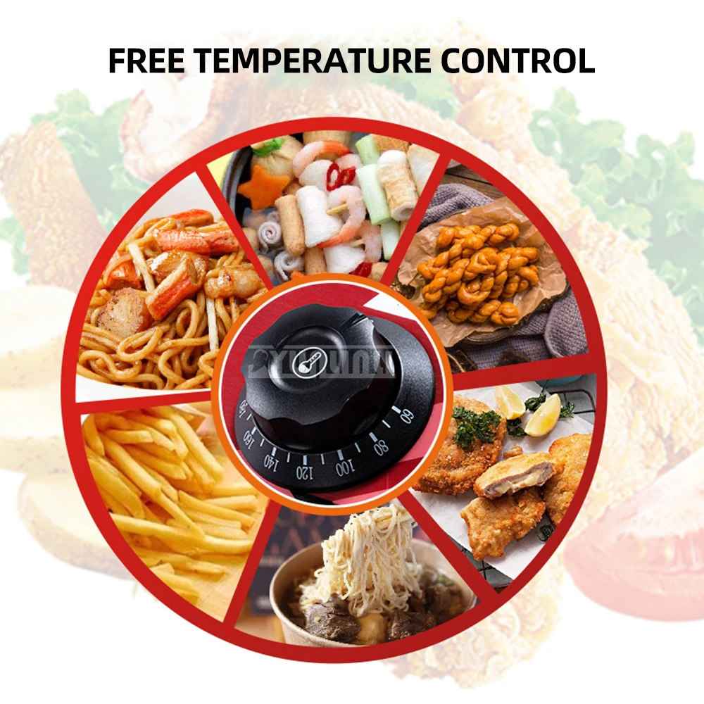 مقلاة كونترتوب من الفولاذ المقاوم للصدأ للدجاج المقلي البطاطس المقلية 6 لتر آلة المقلاة العميقة التجارية