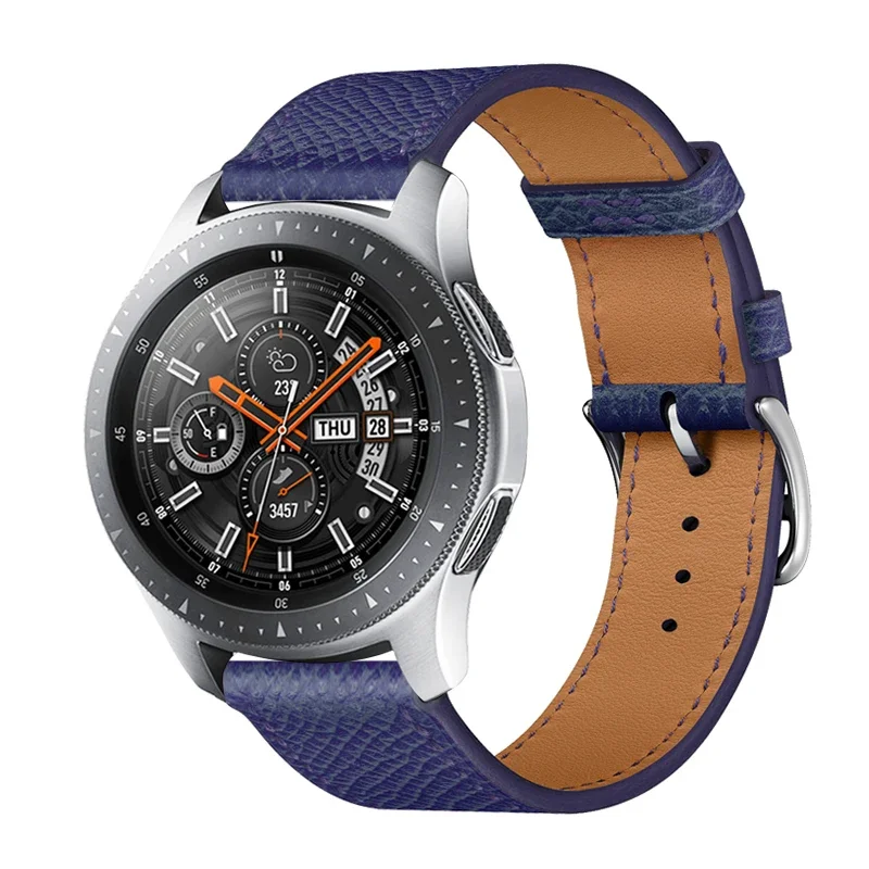 Кожаный ремешок для часов Samsung Galaxy watch 6/5/pro/4/Classic/Active 2 20 мм 22 мм браслет correa huawei watch gt 4-2-3 pro Band