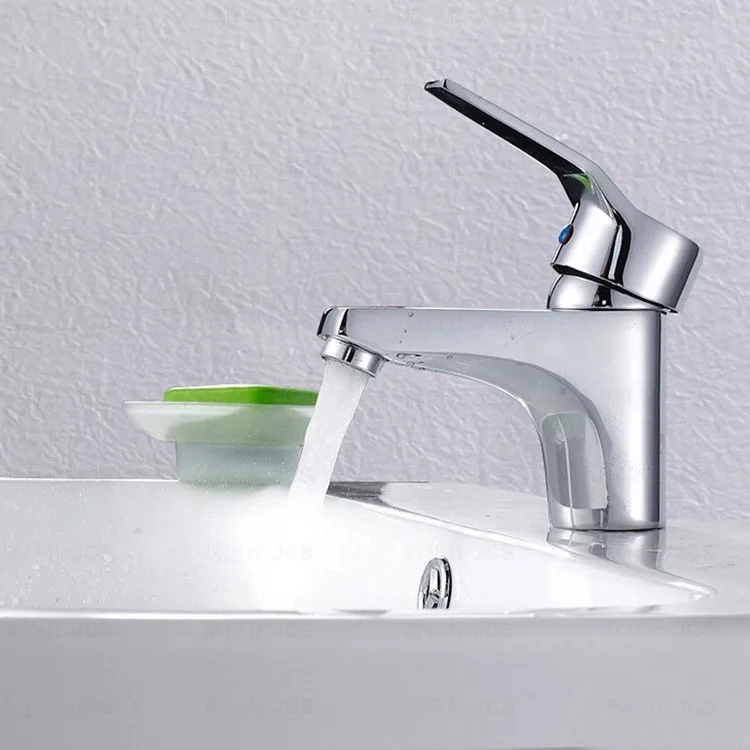 Grifo de encimera de inodoro, grifo de lavabo de un solo mango, grifo de agua fría y caliente cromado, grifos de baño montados