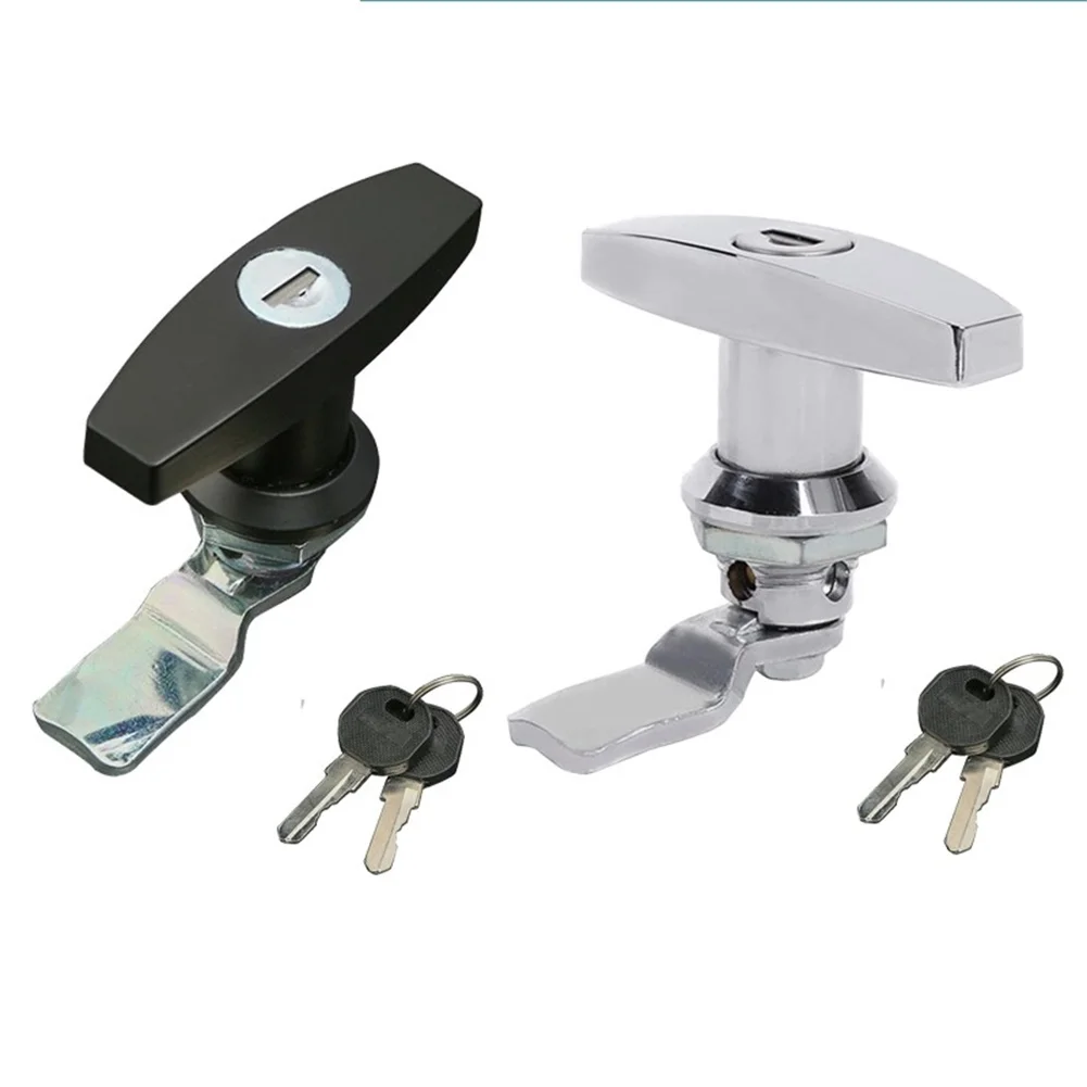 T-Shape Handle Door Lock With Key Caravan RV Truck Trailer Toolbox Drawer Mail Box Distribution Box Cabinet Door Lock Latch