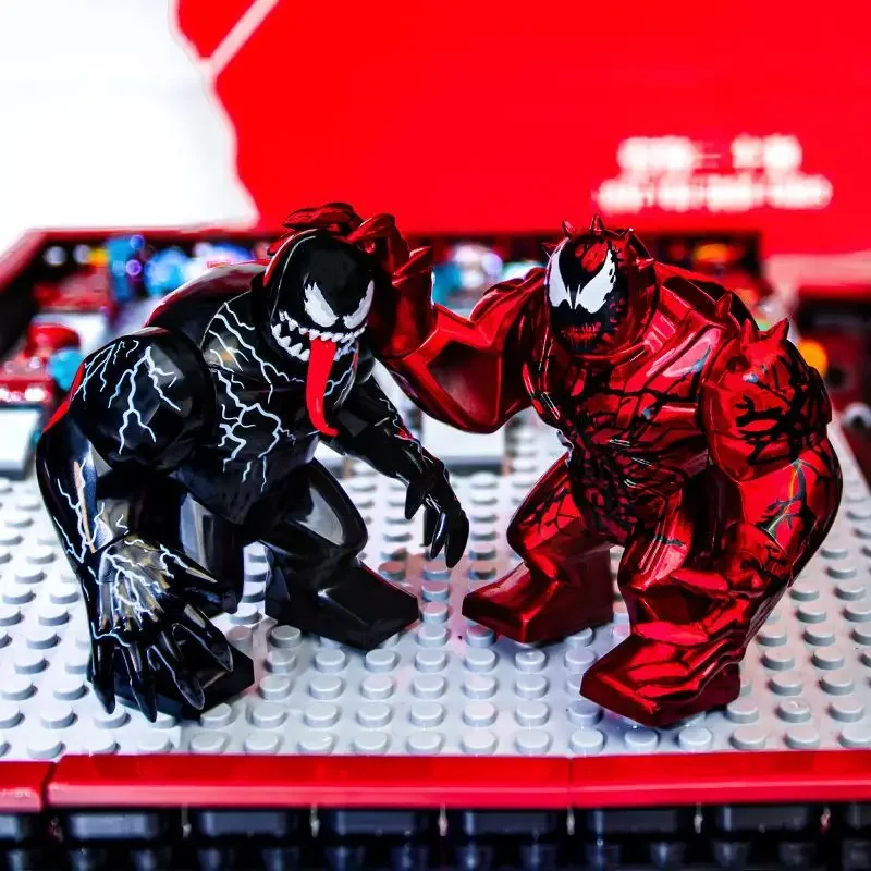 Marvel Iron Man Captain America Venom Wolverine Thor Black Panther Thanos Doll Mecha Man Doll Building Block Assembly Toy Model