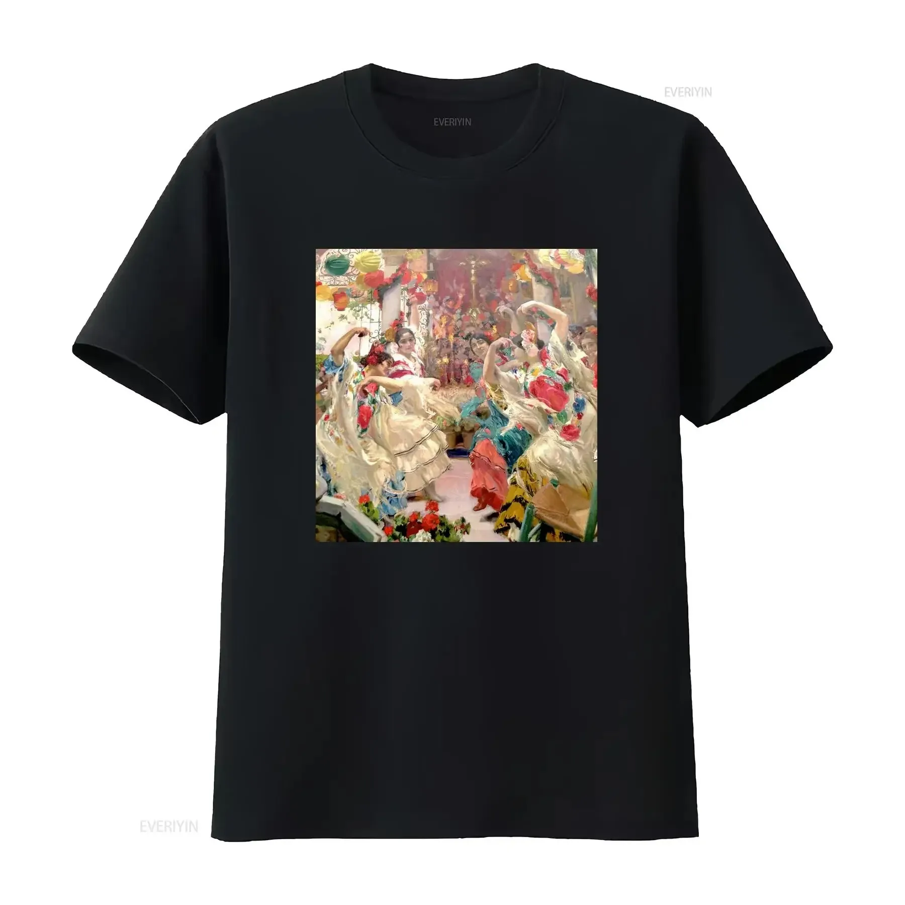 

Flamenco Dancers Joaquin Sorolla y Bastida T Shirt Art Fine for Her Him Lover vintage Washed streetwear Unisex Comfortable