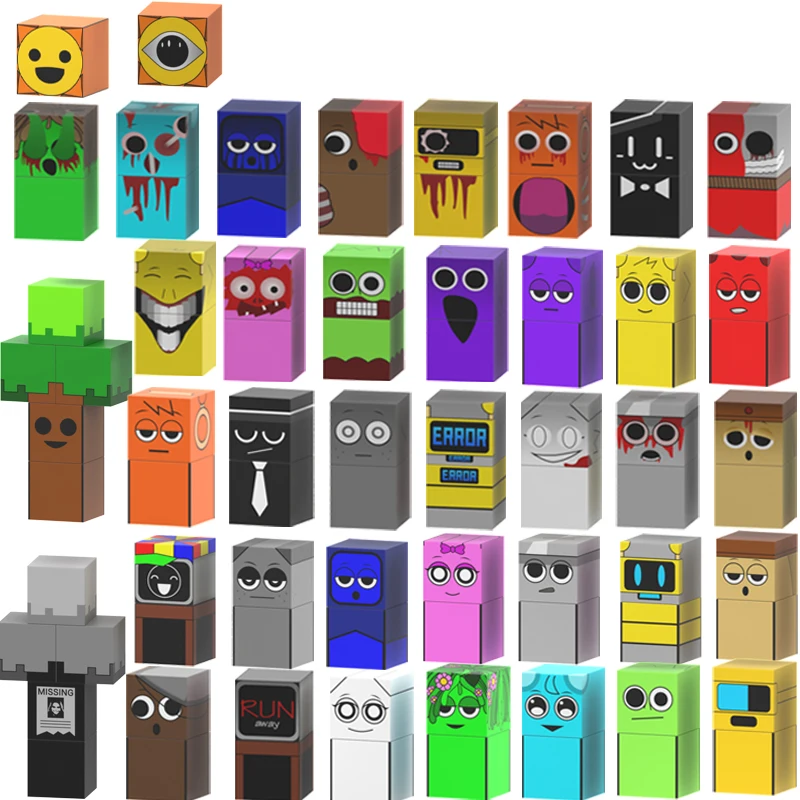 NEW Sprunki Magnetic Blocks Incredibox Music Game 20 Figures Magnetic Cube Toys for Sensory STEM Education Preschool Magnet Toys