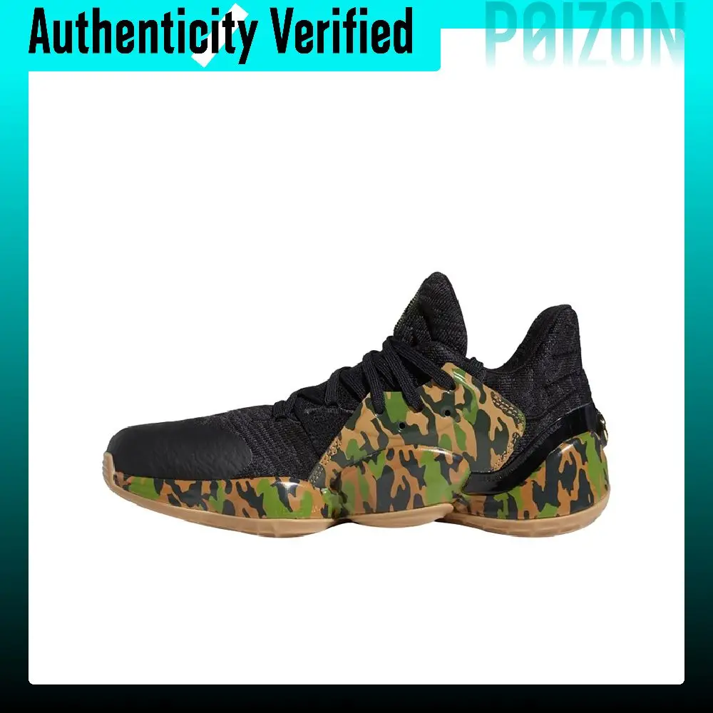 Adidas Harden Vol. 4 Basketball Shoes Men's Low-top Black/Green EF1261