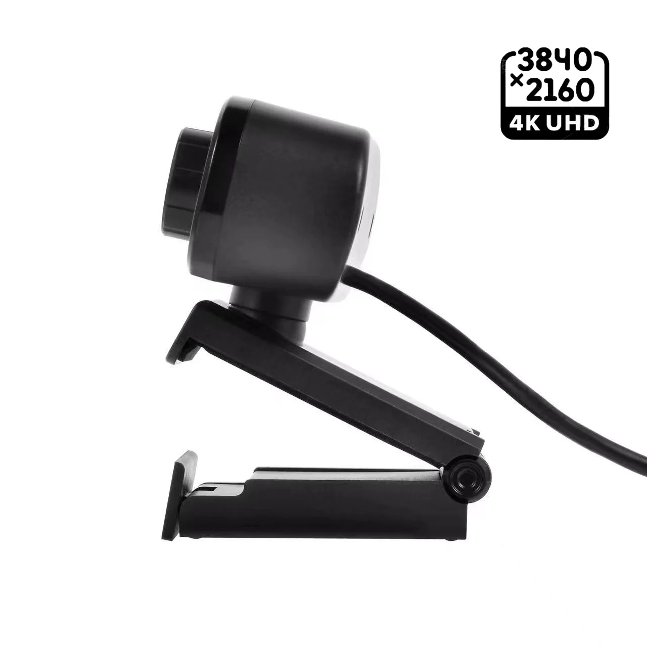 EXHQDR UHD 4K USB Webcam, New Upgraded Model with 120° Wide-Angle Lens and Manual Focus. This Plug-and-Play Computer Peripheral