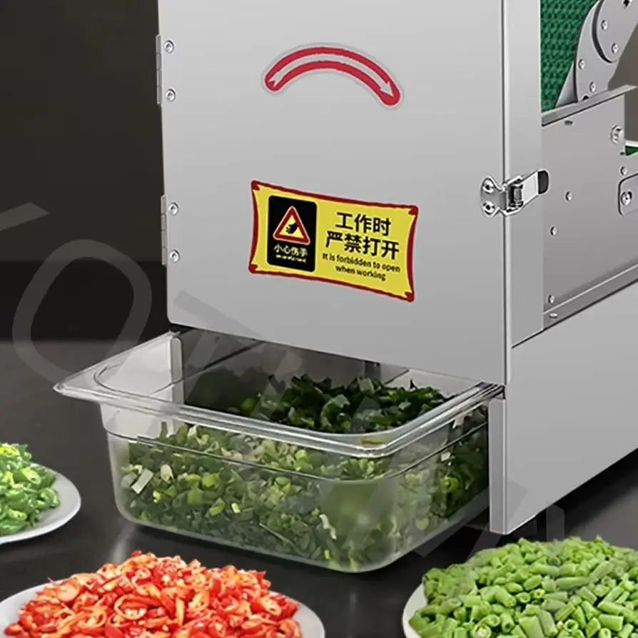 Multi-functional Vegetable Cutting Machine Canteen Commercial Cutter Leek Onion Pepper Ring Cutting Mach Automatic Small Slicer