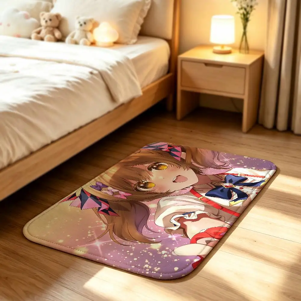 Umamusume-P-D S-Smart Falcon Short Plush Rug Carpet mat Machine Washable Soft Comfortable Anti‑Slip Floor Mat Home Decor