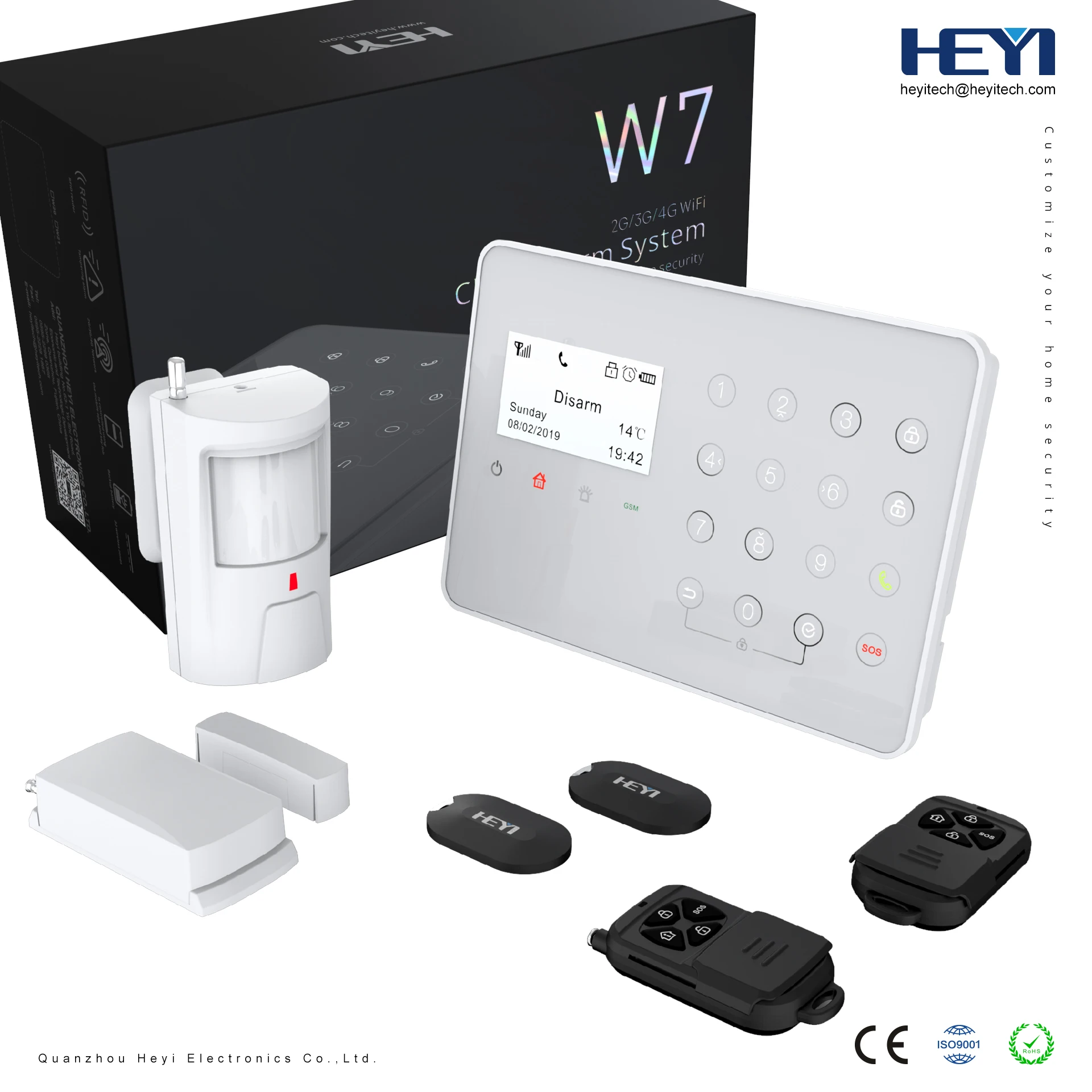 ระบบเตือนภัยไร้สายคุณภาพดีสำหรับบ้าน ระบบตรวจสอบความปลอดภัยไร้สาย GSM ระบบเตือนภัยอัจฉริยะสำหรับบ้าน ป้องกันขโมย