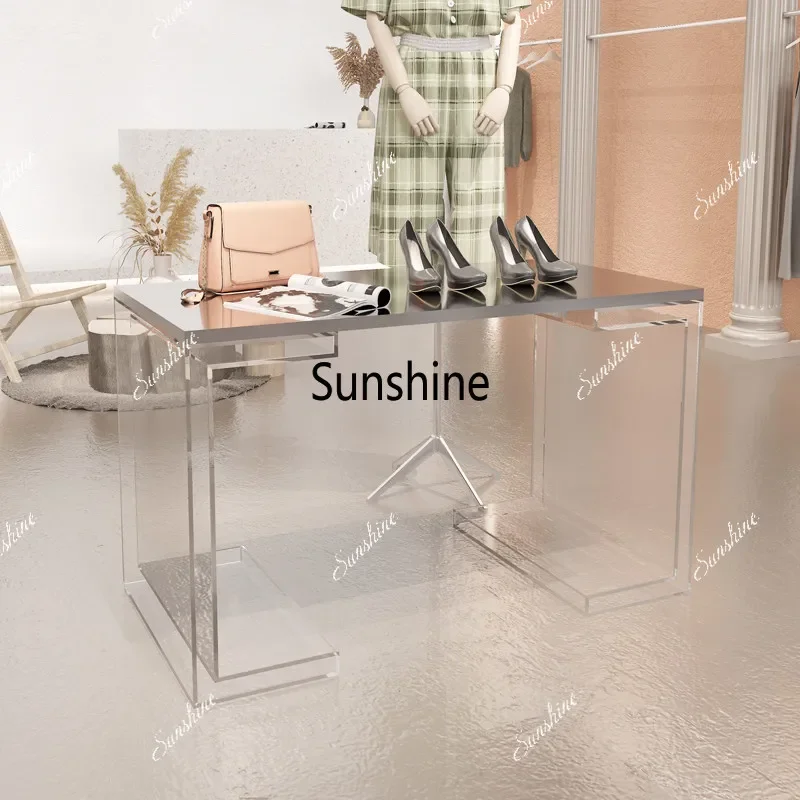 Clothing store Nakajima Taihuitai acrylic transparent display store stainless steel storage  FT