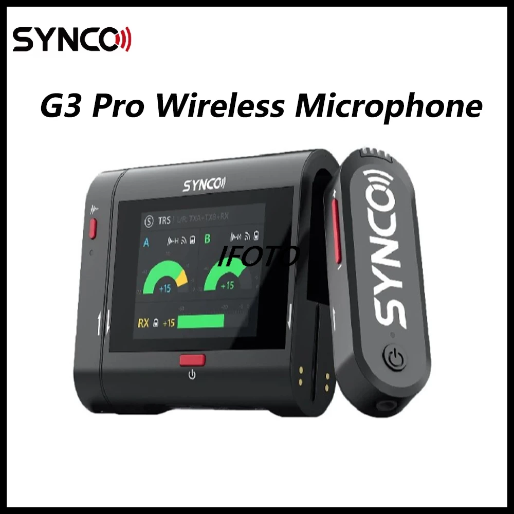 SYNCO G3 Pro Wireless Microphone  2.4GHz 200m Range Lossless Audio with 1.8