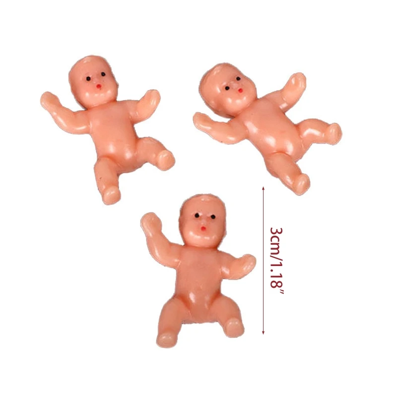 10PCS Mini Infant Figurine Dollhouse Miniature Accessory Game House Play Baby Shower Party top quality