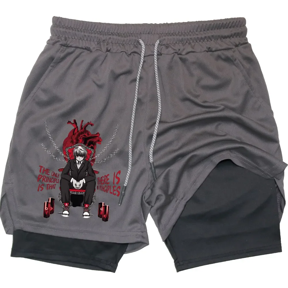 

Two-in-one Double-layer Sports Shorts, 3D Printed Anime, Quick-drying, Breathable and Comfortable Sports Shorts, Gym, Running