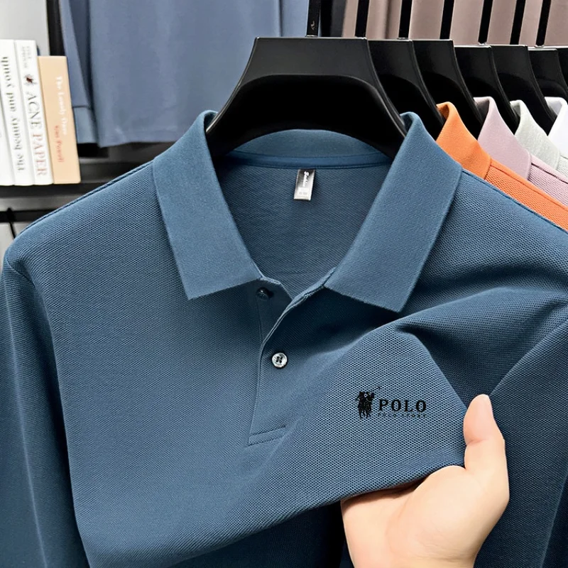 メンズブランドポロシャツ長袖乗馬プリントトップス春新作綿10 - Polo Shirt Equestrian のレビューと価格