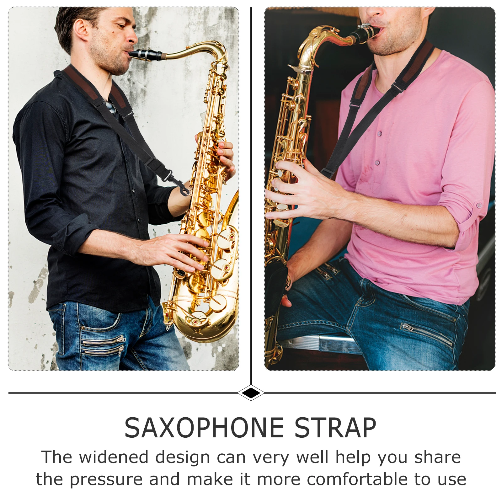 

Saxophone Strap Neck Strip Alto Adjustable Guitar High Elastic Cotton Instrument